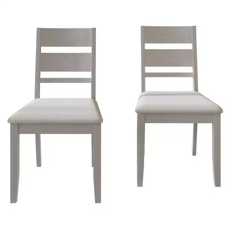 Sedia da pranzo in legno con rivestimento grigio caldo ( )
