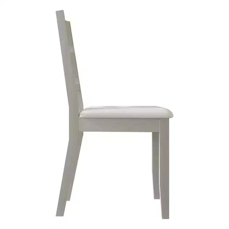 Sedia da pranzo in legno con rivestimento grigio caldo ( )