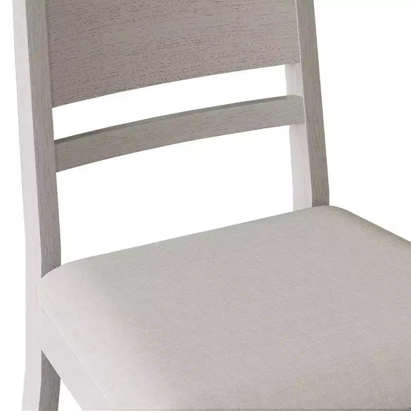 Sedia da pranzo in legno con rivestimento grigio caldo ( )