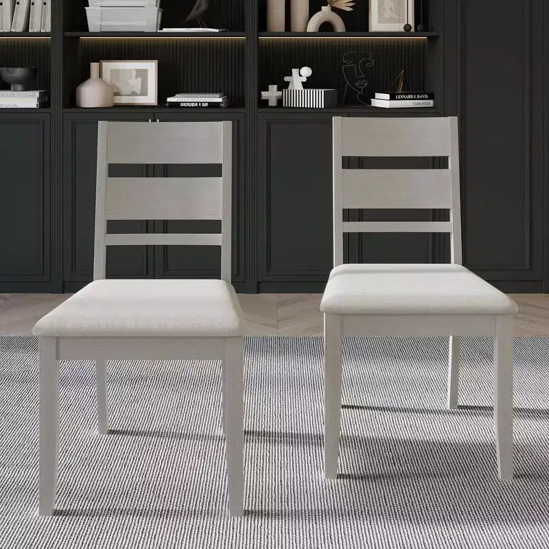 Sedia da pranzo in legno con rivestimento grigio caldo ( )