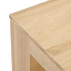 Tavolino da caffè moderno rettangolare da 40" con ripiano, tavolo in legno massello con contenitore