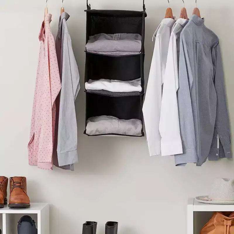 Organizzatore pensile a 3 scomparti in lino