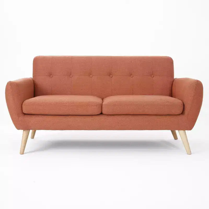 Divano a 2 posti Sheena Mid-Century Modern 67.25, imbottito e trapuntato