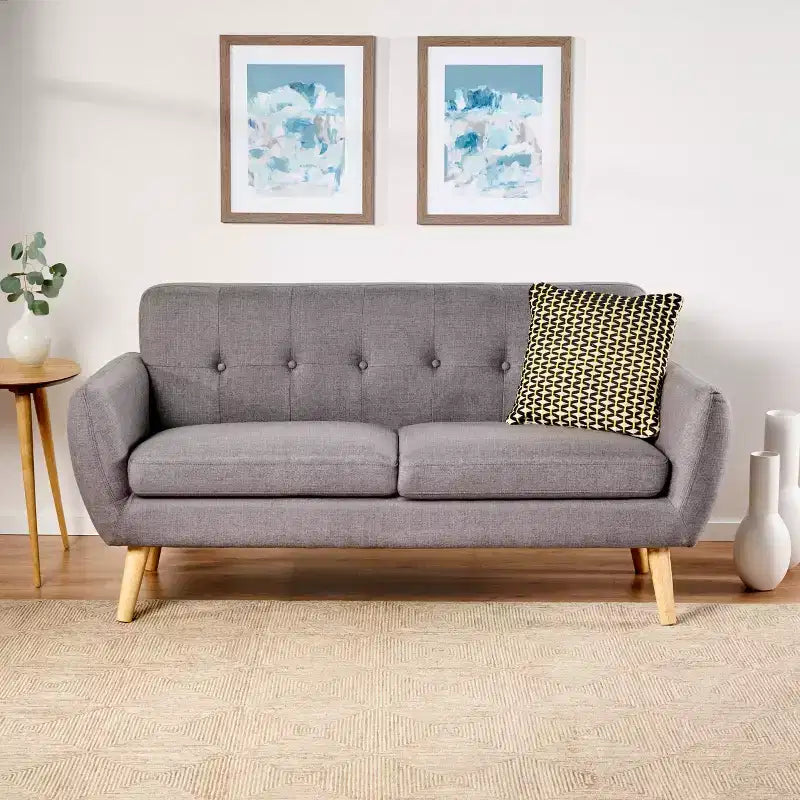 Divano a 2 posti Sheena Mid-Century Modern 67.25, imbottito e trapuntato
