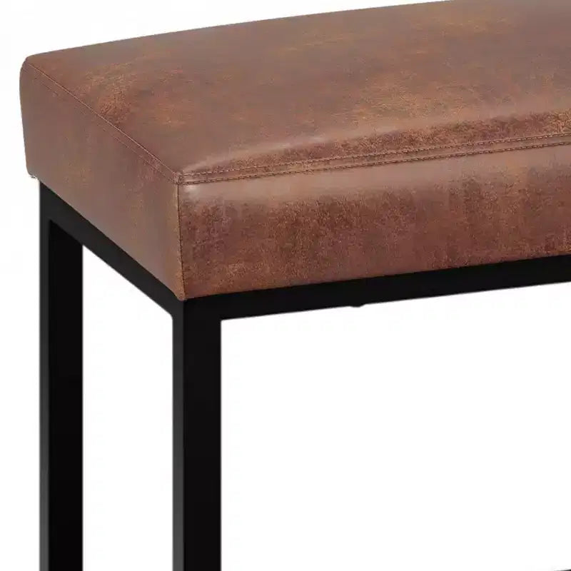 Panca Pouf Rettangolare Contemporanea Kerwood, 44 pollici di Larghezza