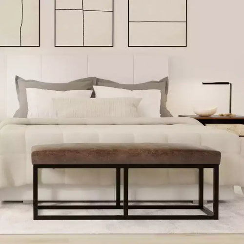 WyndenHall 44 Wide Kerwood Contemporary Rectangle Ottoman Bench